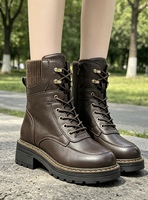 Chaussures de randonnée antidérapantes résistantes à lacets pour femmes, bottes à plateforme pour la marche et l'escalade