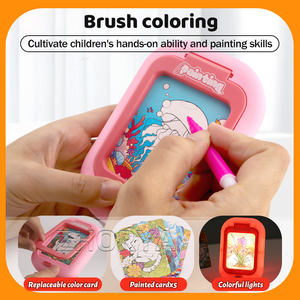 Zhorya ชุดของเล่นวาดภาพเพื่อการศึกษาแบบ<span class=keywords><strong>2</strong></span> in 1, กระดานวาดภาพเขียนได้หลายฟังก์ชันสามารถลบได้เขียนดูเดิลได้กระดานวาดภาพสำหรับเด็ก - Product Image 3