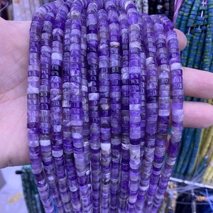 Perles de pierres précieuses <span class=keywords><strong>color</strong></span>ées en gros, forme irrégulière, 3x6mm, pour la fabrication de bracelets - Product Image 4
