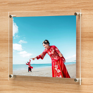 Yz Wall Mounted Acrylic <b>Photo</b> <b>Frame</b> 8 10 Inch A4 Size Certificate Display Home Decor Easy Change Content - Product Image 3