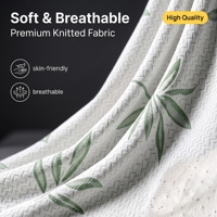 Tissu de matelas 100% polyester, doux pour la peau, respirant, résistant aux taches, tissu de matelas en bambou teint en fil pour la literie