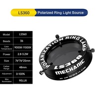 Lampe annulaire polarisée pour microscope MECHANIC LS-1/LS6/LS720+/720SE pour soudure de précision, réparation, anti-reflets, LED