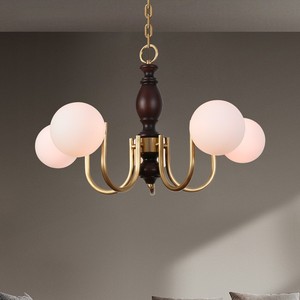 Custom French Living Room Chandelier Master <b>Light</b> American Vintage Bedroom <b>Dining</b> Room <b>Light</b> Full Copper Glass <b>Light</b> Fixture - Product Image 1