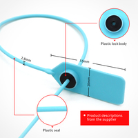 Aohong AH-PS001, Tira de Seguridad de Plástico Autoblocante Ajustable de 400 mm con Números de Serie para Autos y Camiones