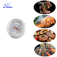 SW termometer masak instan bahan baja tahan karat, alat panggangan BBQ termometer Steak memanggang Probe panjang bahan baja tahan karat