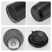 Mugs à café en acier inoxydable à double paroi de 290 ml, personnalisables, écologiques, avec couvercle rabattable, anti-fuite, sans BPA, 8-12 heures, vente en gros