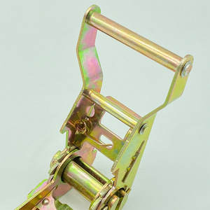 Sangle de fixation en nylon 25 mm jaune, robuste, pour le chargement de camions - Product Image 2