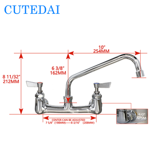 Moderno corpo centrale in ottone cromato rubinetto da bagno a doppia maniglia a 2 fori a parete valvola flessibile acqua calda/fredda <span class=keywords><strong>lavello</strong></span> hotel - Product Image 3