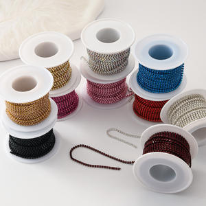 美甲沙龙2毫米细爪链闪亮奢华银饰品，可切割DIY金属魅力美甲配件 - Product Image 2