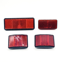 Vente chaude PMMA Jaune Et Rouge En Plastique Autocollants Réfléchissants Réflecteur Pour Scooter Moto Camion