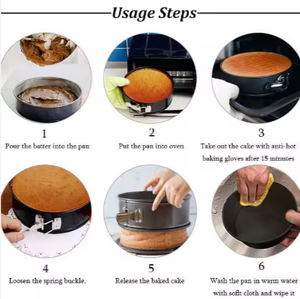 Torta per uso domestico a forma di cuore Mini Cheesecake Pan rotondo da 4 pollici stampo per torte - Product Image 5