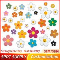 Patchs brodés en tissu éponge à petites fleurs, patchs au crochet à fleurs, patchs en tissu – Tendance et en stock