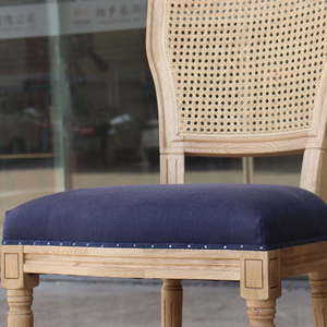 Silla <span class=keywords><strong>de</strong></span> Comedor <span class=keywords><strong>de</strong></span> Diseño Antiguo <span class=keywords><strong>de</strong></span> Lujo con Estructura <span class=keywords><strong>de</strong></span> Roble, Estilo Vintage, <span class=keywords><strong>Madera</strong></span> Maciza <span class=keywords><strong>y</strong></span> Ratán para Apartamento u Oficina en Casa - Product Image 3