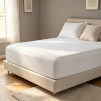 Protège-matelas rafraîchissant AOSEN imperméable en bambou, respirant et silencieux, avec élastique au bas