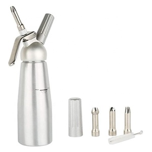 Distributeur de crème fouettée 500 ml, cartouche de crème fouettée avec 3 buses décoratives et brosse de nettoyage, distributeur de crème fouettée anti-fuite - Product Image 5