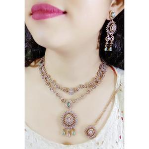 Premium Quality Bridal Indian <b>Jewellery</b> <b>Set</b> AD <b>Jewellery</b> Collection 2025 Luxurious Moissanite for Wedding Party Engagement Gift - Product Image 4