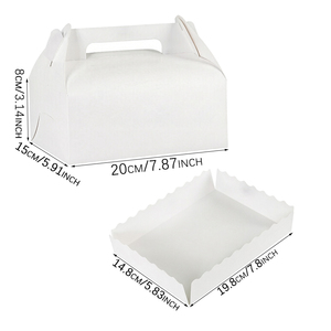 <strong>Bakery</strong> Treat Paper Boxes With Handle Party Favor Dessert Cookie Pastry Wrapping Paper Boxes for Birthday Wedding Holidays Gifts - Product Image 2