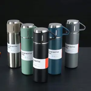 KOBES colorful 500ml Double-Layer vacuum flask thermos mug gift set Stainless Steel Coffee Tumbler Water Bottle set