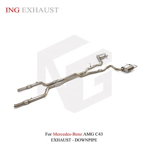 ING – soupape d'échappement Catback en alliage de titane pour Benz AMG C43 <span class=keywords><strong>Exha</strong></span> 2017 + C43 E43 E400 3.0T avec télécommande - Product Image 4