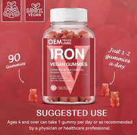 OEM Système immunitaire naturel Complément alimentaire pour soins de santé Marque privée Gommes multivitamines Fer Vitamine D Bonbons sains pour