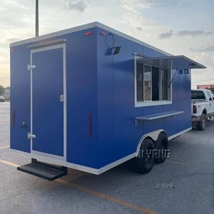 屋台 バーベキュー アイスクリーム キャンディー スナック フード キオスク ケータリング 販売カート 格安フードバン アルミ製4輪トレーラー ホットドッグ ハンバーガー - Product Image 2