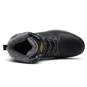 Botas de Invierno para Hombre <span class=keywords><strong>Mishansha</strong></span>, Botas de Nieve para Senderismo, Parte Superior de Cuero Nubuck, Entresuela de EVA, Cálidas, Impermeables, Antideslizantes, Forradas de Piel - Product Image 5