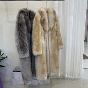 <span class=keywords><strong>Cappotto</strong></span> in Vera <span class=keywords><strong>Pelliccia</strong></span> di Volpe di Alta Qualità <span class=keywords><strong>con</strong></span> Grande Collo in <span class=keywords><strong>Pelliccia</strong></span> Lunga, Caldo e Personalizzabile per Donne - Product Image 2