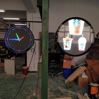 Écran numérique circulaire rond à LED pour extérieur, double face, étanche, avec fonction SDK, pour ascenseur