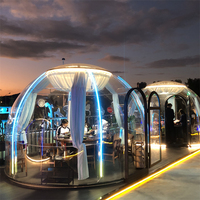 Tente de Restaurant Extérieure avec Pleine Maison Transparent Jardin Bulle Igloo Camping Dôme Géodésique Tente Maison