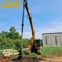 Tarière hydraulique de forage profond avec sonde géothermique, foreuse de prélèvement de sol pour excavatrice sur chenilles de 4 à 10 tonnes