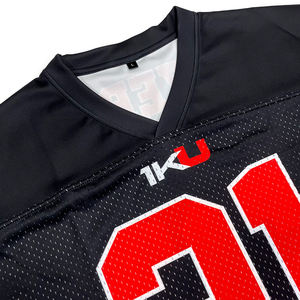 เสื้อฟุตบอลอเมริกันแบบสั่งทำพิเศษ ทรงโอเวอร์ไซส์ ผ้าตาข่ายระบายอากาศ ทรงหลวม สำหรับเยาวชน - Product Image 4