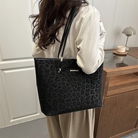 BESTELLA Nouveau Sac Fourre-tout Rétro en PU à Imprimé Léopard pour Femme, Sac à Main Tendance Grande Capacité à Bandoulière Unique