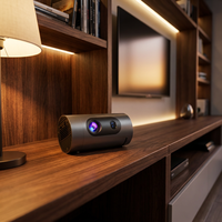 Mini-projecteur vidéo portable 2025 avec objectif autofocus intelligent, HD, pour home cinéma, Android 13, 180 ANSI Lumens, Bluetooth sans fil