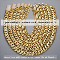 Collares de Lujo con Baño de Cobre de 14K y 18K, con Circonitas, Estilo Miami Cuban Link, Unisex, Moda Hip Hop, Cadena Cubana, Joyería al por Mayor