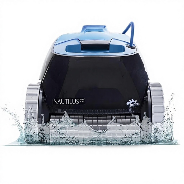 Automatic Robotic Pool Vacuum Cleaner Nautilus CC Wall Climbing Scrubber Brush Top Load Filter Access Above/In-Ground Pools 33FT