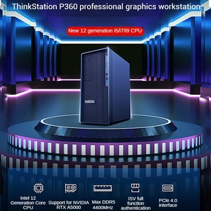En stock, station de travail graphique <span class=keywords><strong>Lenovo</strong></span> <span class=keywords><strong>Thinkstation</strong></span> <span class=keywords><strong>P360</strong></span> Tower, processeur Intel Core I5/i7/i9 12e génération, ordinateur de bureau pour déploiement d'IA - Product Image 2