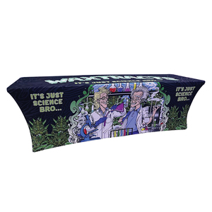 Custom Pattern 6ft Stretch Table Cover Dye Sublimation Photo Booth Table Cloth Promotional Party Supplies