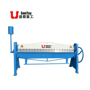 China manual sheet metal bending machine in 2m width capacity with high quality folding machine for 1.5mm sheet bending