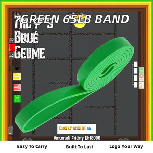 Factory Wholesale <b>TPE</b> Portable Heavy/Medium/Light Resistance Band 25-65lb Green 208cm Fitness Training Custom Logo Home Gym MD - Product Image 6