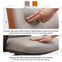 Chaise de bureau moderne avec design ergonomique, hauteur réglable, fonction pivotante, mécanisme de levage pour chambre et bureau à domicile