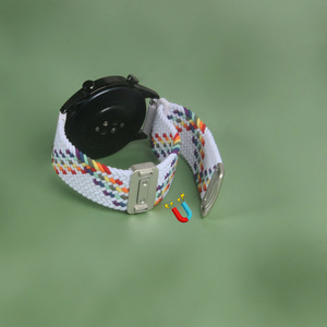 Banda trenzada magnética para Samsung para <span class=keywords><strong>Galaxy</strong></span> Bands 7/6/5/4/3 <span class=keywords><strong>Active</strong></span> <span class=keywords><strong>2</strong></span> Correa de nailon elástica Mujeres Hombres Smartwatch 40mm 42mm - Product Image 5