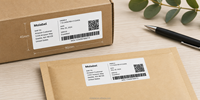Label Pengembalian Lepas Pasang Molabel LR-A4-100-150 A4 100 Lembar Label Slip Pengemasan Kompatibel Semua Printer Inkjet/Toner untuk DPD