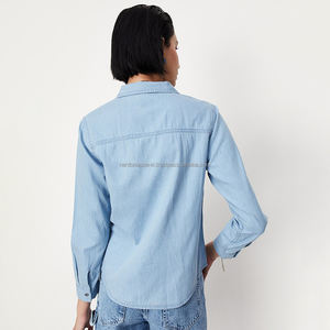 Nardon Apparel 2025 Hot Sale New Spring Fit Long Sleeve Jean <b>Jacket</b> With Pocket <b>for</b> <b>Women</b> Casual Denim <b>For</b> <b>Women</b> - Product Image 2