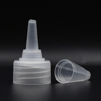 Bouchon en plastique transparent couleur naturelle avec bec verseur 28mm 28/410, bouchon applicateur à visser pour flacon distributeur