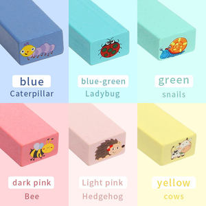 54 piezas <span class=keywords><strong>para</strong></span> niños Bloques de construcción de madera Juguete Dibujos animados Apilamiento Juego de bloques de dibujos animados Juego de escritorio - Product Image 6