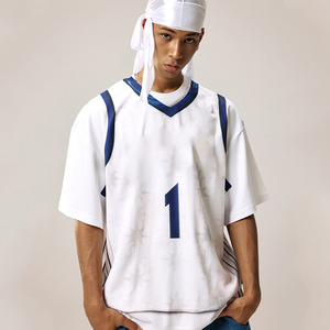 Camiseta de Hombre de Alta Calidad, Casual, Tejida, Resistente, Transpirable, de Manga Corta, Cuello Redondo, Holgada, de Poliéster Sublimado - Product Image 6