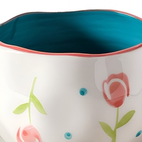 Tasse irrégulière en céramique de luxe léger, motif Cœur de Fille, Fleur et Nœud, compatible micro-ondes, Cadeaux