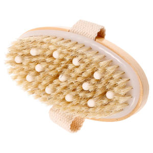 Bath Supplies Natural Bristle Wooden <b>Dry</b> Body Brush for Skin Wholesale - Product Image 1