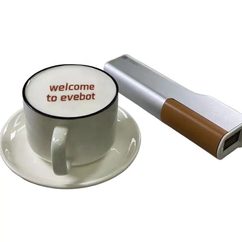 Evebot printpen เครื่องพิมพ์เกรดอาหารเครื่องปริ้นท์ลายกาแฟลาเต้อาร์ตเครื่องพิมพ์เค้กและมาการองอิงค์เจ็ทมือถือเครื่องพิมพ์กาแฟแบบ DIY