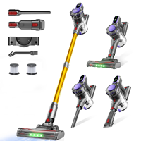 Aspirateur sans fil 50 min, anti-emmêlement, aspirateur à main pour poils d'animaux/tapis/sol, écran tactile LED